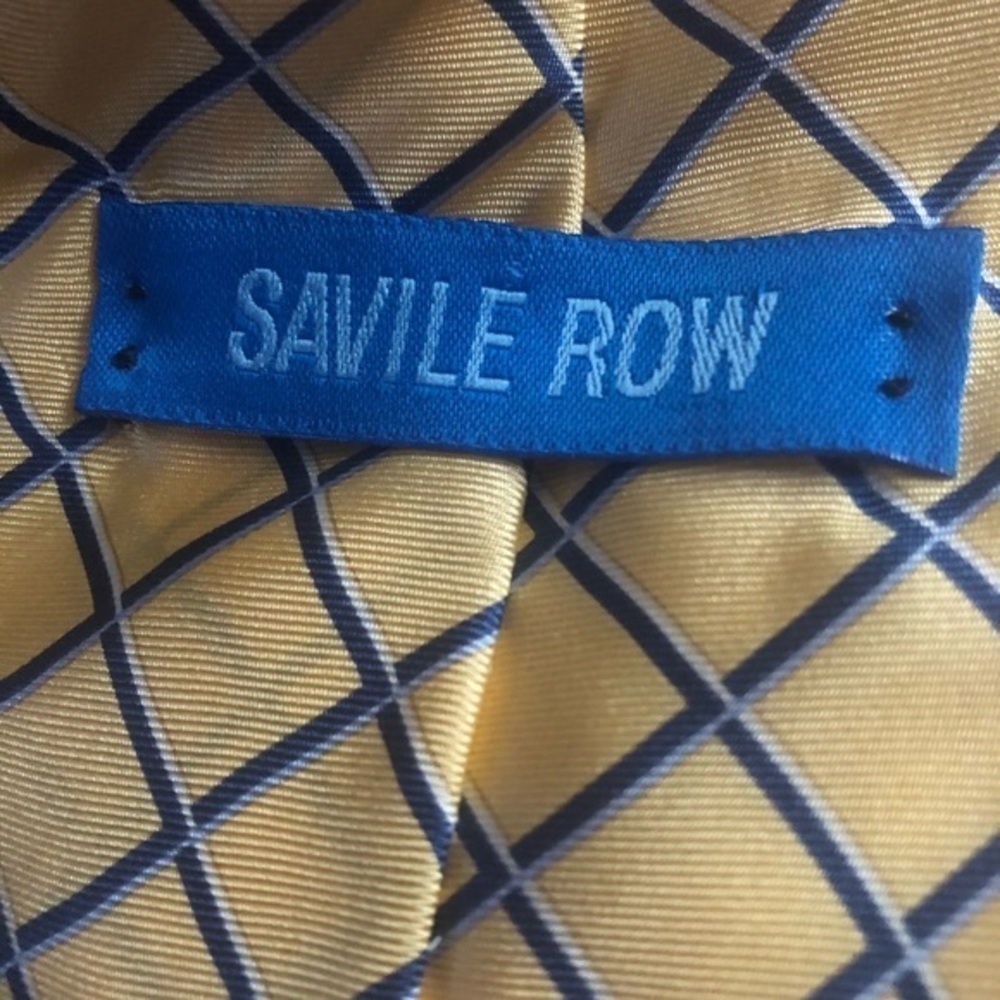 Saville Tie Yellow Blue - Picture 3 of 3